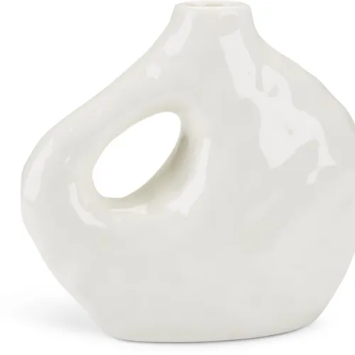 Jarrón SIGFRED W16xL7xH14 cm blanco en Blanco - Jarrones, Uruguay | JYSK