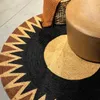 ALFOMBRA YUTE REDONDA CON MARRÓN Y NEGRO en Multicolor - Textiles, Uruguay | Masinfinito Casa, vista 1 de 2