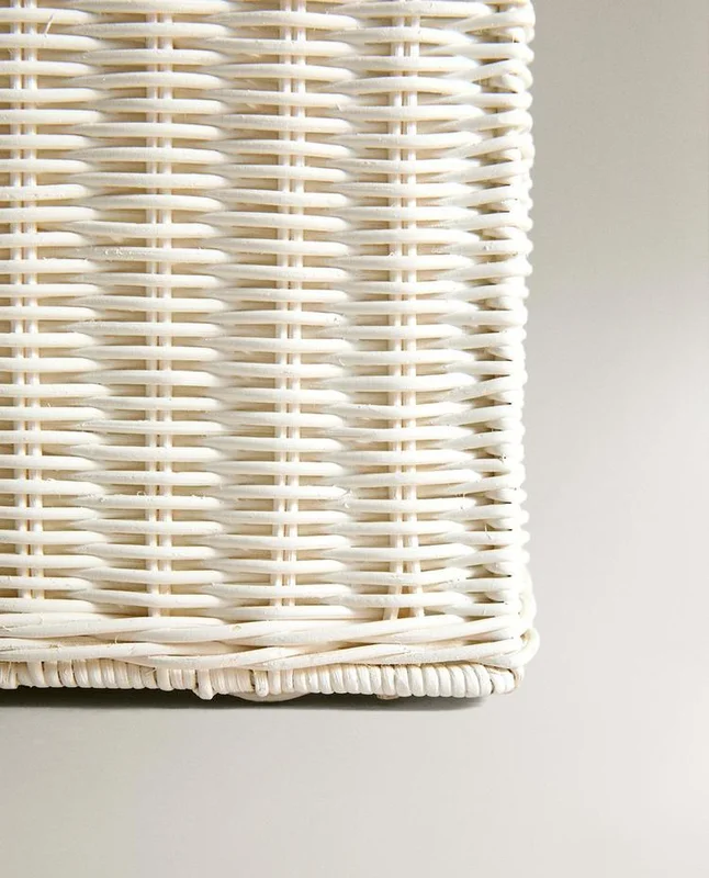 CESTA CUBO RATÁN en Blanco - Canastos, Uruguay | Zara Home, vista 4