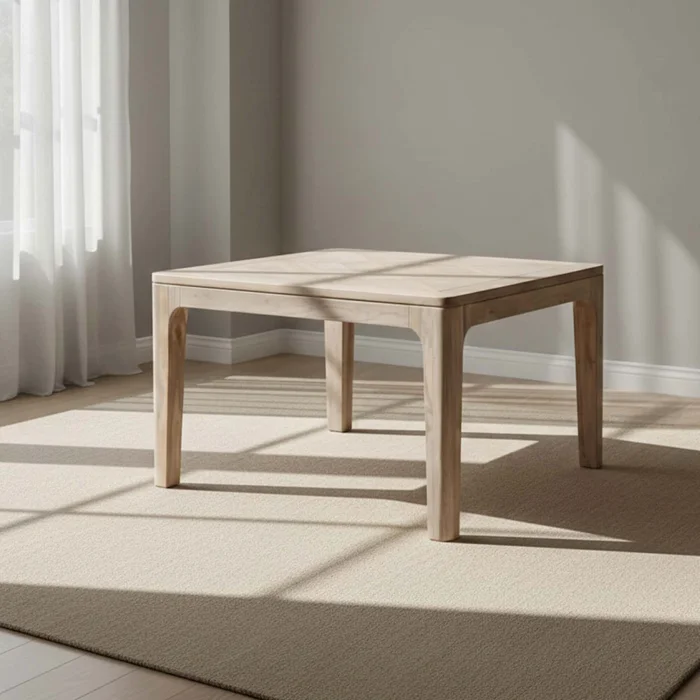 Mesa De Comedor Madera Natural-beige René en Madera natural - Mesas de comedor, Uruguay | Divino