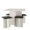 Conjunto de mesa y 4 banquetas Nogal/Negro en Negro - Mesas de comedor, Uruguay | Que Sal Muebleria, vista 1 de 9