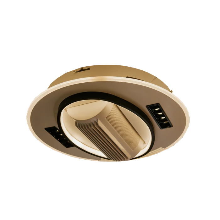 Ventilador de Techo Plafón LED con Control | Luz Variable y Diseño sin Aspas en Beige - Lámparas colgantes, Uruguay | Bascu House