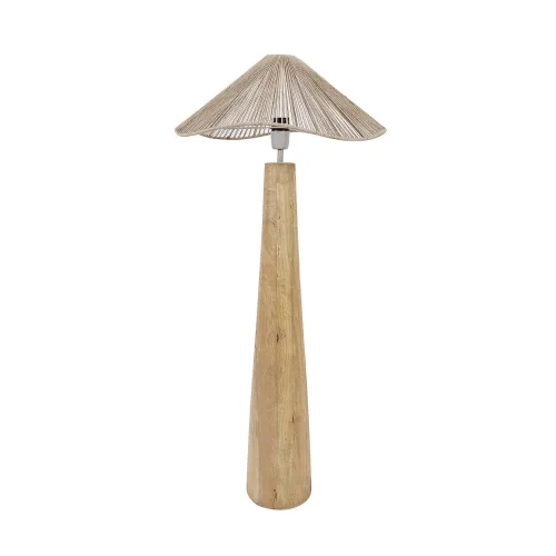 Lámpara de pie Madera y yute Natural/beige Conic - Lámparas de pie, Uruguay | Le Blanc