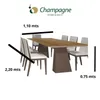 MESA COMEDOR TAPA MADERA - TAPA TECA Y PIE CHOCOLATE en Multicolor - Mesas de comedor, Uruguay | Champagne Home, vista 2 de 4