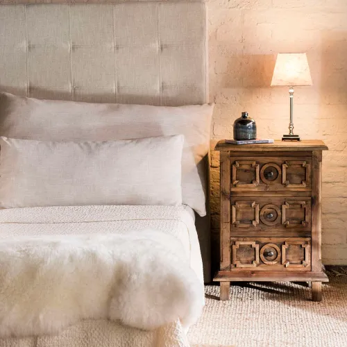 RESPALDO CAPITONEADO SIN BOTONES - TELA FIBREGUARD en Beige - Respaldos de cama, Uruguay | La Iberica