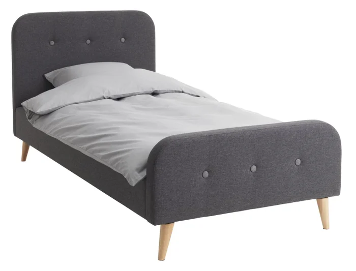 Estructura cama KONGSBERG 1 Plaza 90x200 gris en Gris - Dormitorio, Uruguay | JYSK