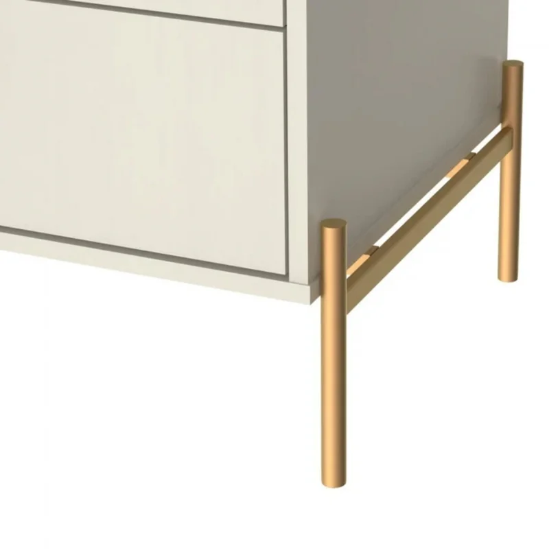 Mesa de Luz Jasper - White Gloss en Beige - Mesas de luz, Uruguay | Rústico Hogar, vista 5