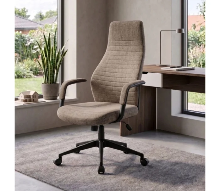 Silla Escritorio Negra 2 Posiciones Color Marron en Beige - Escritorios y sillas de escritorio, Uruguay | Albanés, vista 2