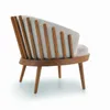 Poltrona FANE - Madera Cinamomo - Tela Tramada Gris en Madera natural - Butacas, banquetas y puffs, Uruguay | Champagne Home, vista 2 de 5