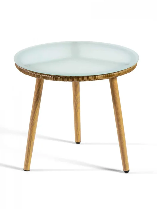 MESA AUXILIAR LIZA RATTAN 2048T HJ-62 (D) DIA.51X48H CM - Muebles para el exterior, Uruguay | Vinibel