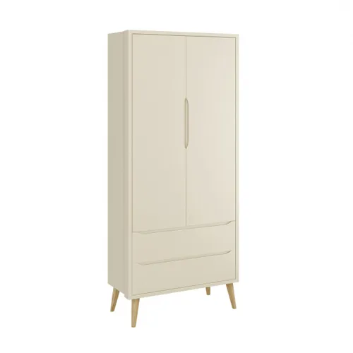 Ropero 2 Puertas 2 Cajones infantil - Theo - Gris en Beige - Roperos y placares, Uruguay | Rústico Hogar