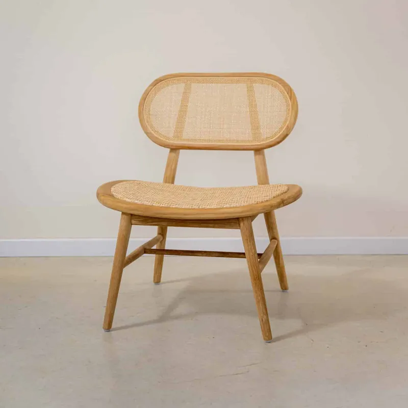 Butaca en teca y ratán en Madera natural - Butacas, banquetas y puffs, Uruguay | Entrecasa