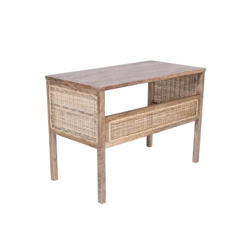 Escritorio Madera-de-mango Natural-beige Juno en Madera natural - Escritorios y sillas de escritorio, Uruguay | Divino