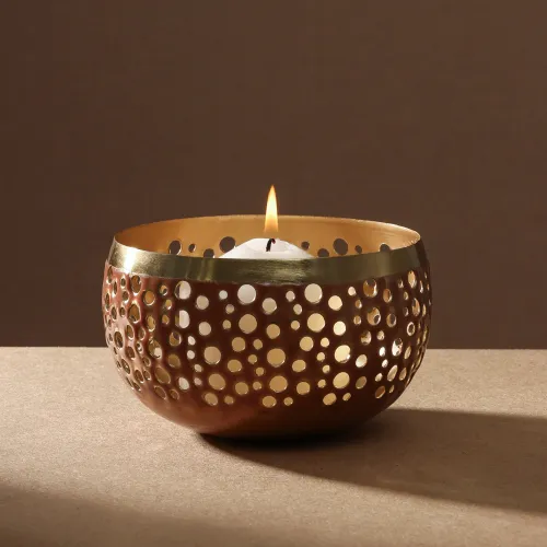 Fanal Calado De Metal Grande - Velas y Portavelas, Uruguay | Tiendas Montevideo