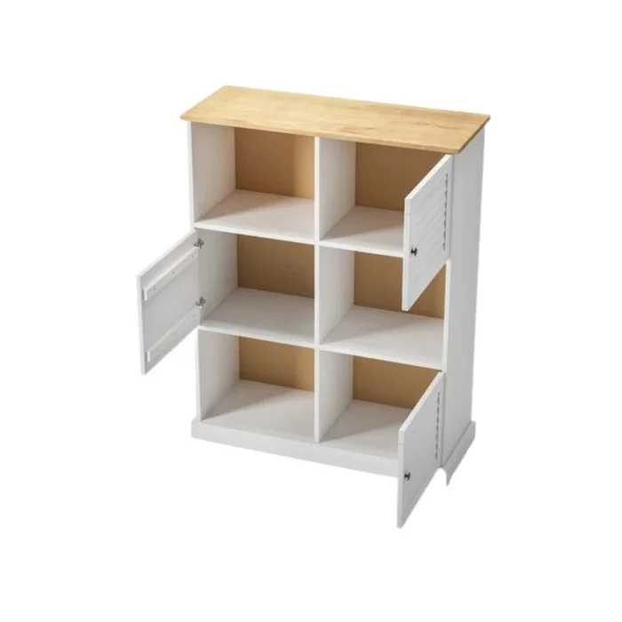 Estantería - 3 Puertas - Línea Oslo - Blanco en Blanco - Bibliotecas, Uruguay | Ecowood, vista 7