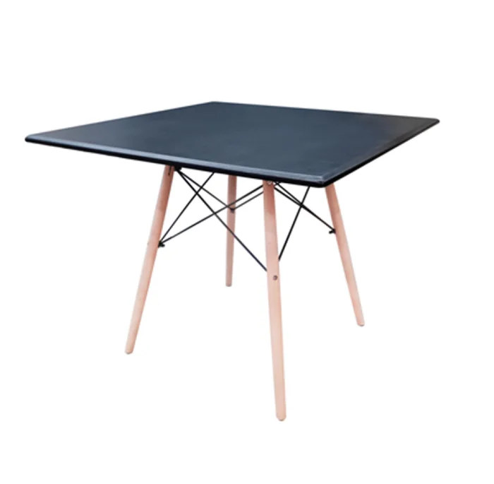 MESA EAMES CUADRADA (90X90) - COLOR NEGRO en Negro - Mesas de comedor, Uruguay | Champagne Home