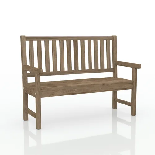 BANCO DE JARDIN MADERA EUCALIPTO 2 LUGARES VEGAS en Marrón - Muebles para el exterior, Uruguay | Alfa Ventas