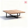 Mesa Ratona Central Madera-y-metal Natural-beige Respaldo Natural en Beige - Mesas de living, Uruguay | Divino, vista 4 de 4
