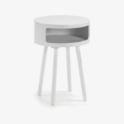 Mesa auxiliar Kurb B Ø 40 cm - blanco en Blanco - Mesas de arrimo, Uruguay | Kavehome