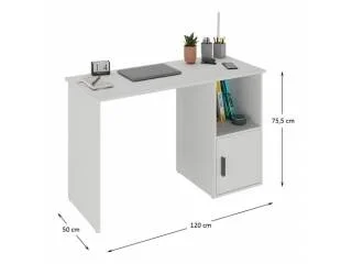Escritorio 1 Estante y 1 Puerta Nogal en Gris - Escritorios, Uruguay | Quesal, vista 9