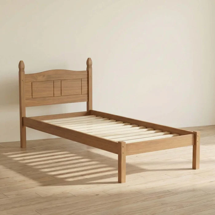 Cama 1 Plaza Madera Marron Mex en Marrón - Dormitorio, Uruguay | Divino