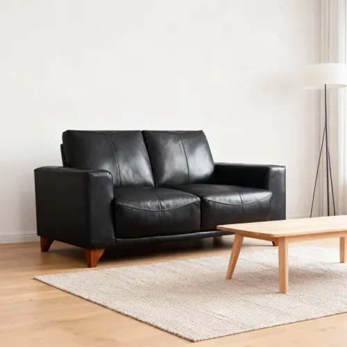 Sofá 3 cuerpos Luzzi 2.00mt - Negro — Urumobil en Marrón - Sillones y sofás, Uruguay | Urumobil