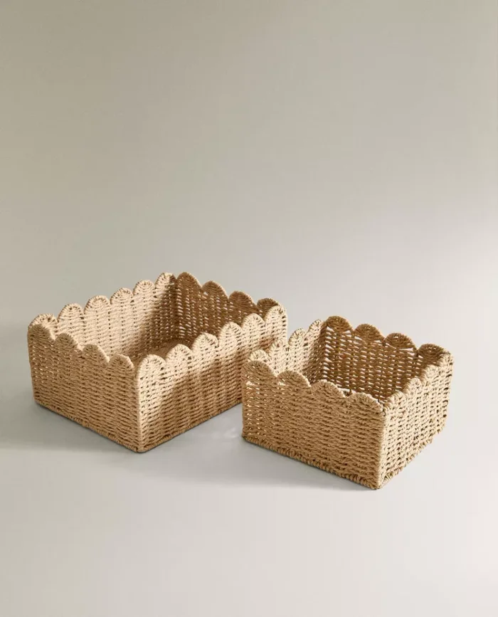 CESTA ONDAS PEQUEÑA en Beige - Canastos, Uruguay | Zara Home, vista 2