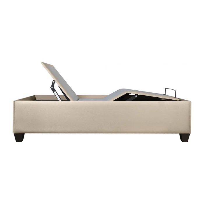 Cama Articulada 1 Plaza Mdf-y-tela Natural-beige Ajustable Veneza en Beige - Dormitorio, Uruguay | Divino, vista 3
