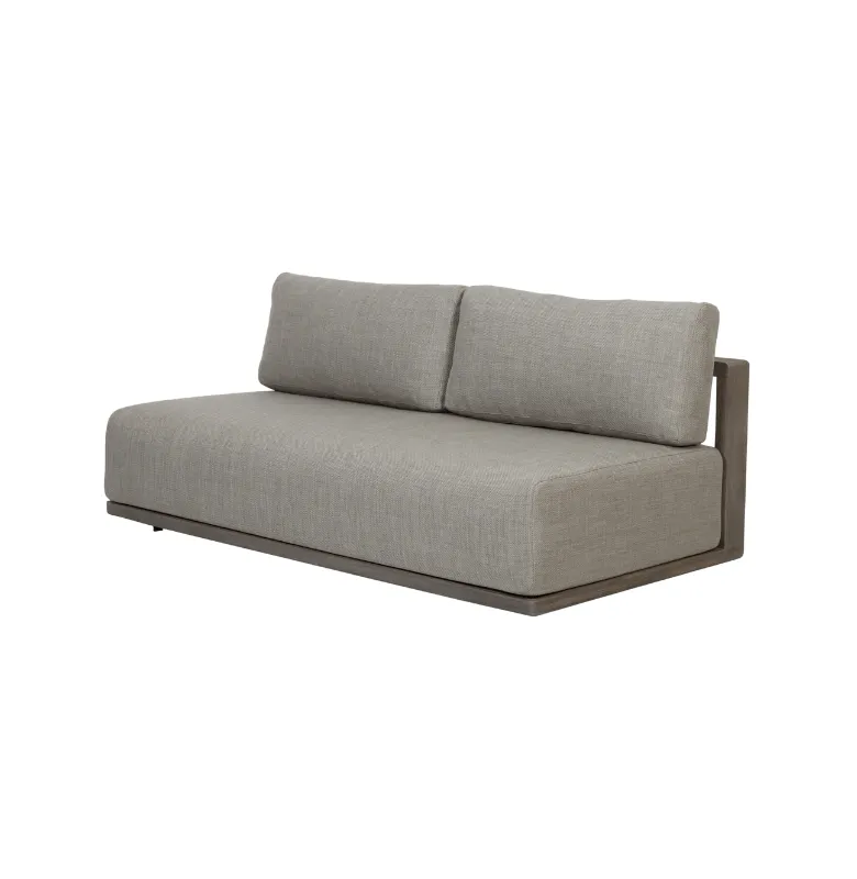 MODULO LUCIANO OUTDOOR TEKA GRIS CON ALMOHADONES en Gris - Muebles para el exterior, Uruguay | Masinfinito Casa