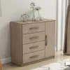 Cómoda Cajonera para Dormitorio de 4 Cajones y 1 Puerta en MDP - Noce en Beige - Cómodas, Uruguay | Mulata, vista 1 de 5