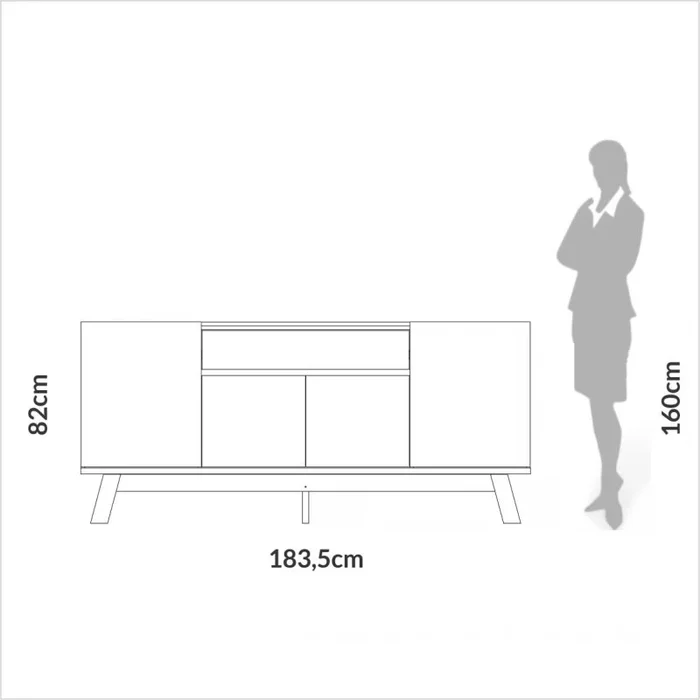 Aparador Buffet Linea Lisboa 100% MDF en Beige - Aparadores y recibidores, Uruguay | Balton, vista 8