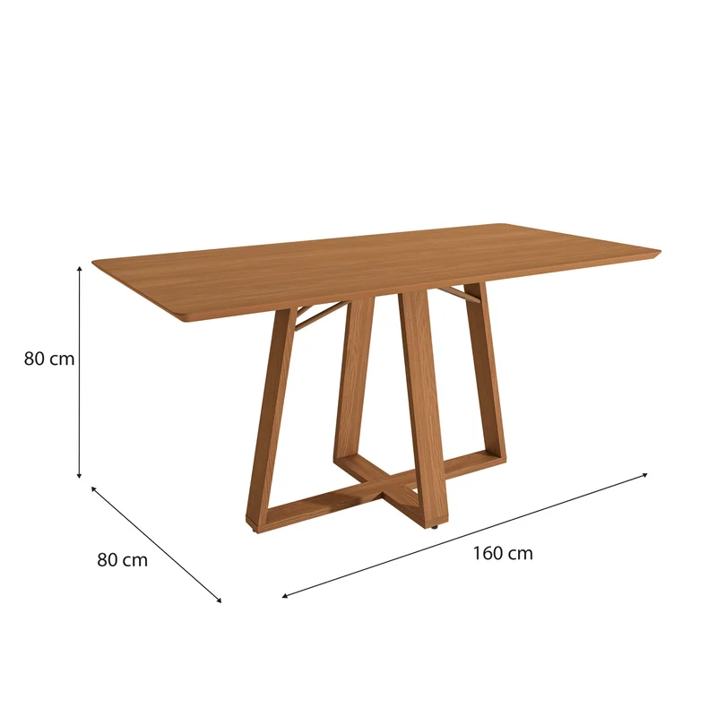 Mesa de comedor Alva - 160CM en Madera natural - Mesas de comedor, Uruguay | Balton, vista 3