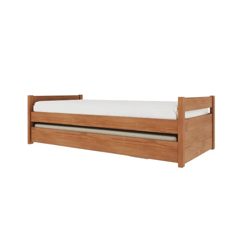 Cama Marinera 1 plaza - Nois - Madera Maciza - Marrón en Blanco - Dormitorio, Uruguay | Ecowood