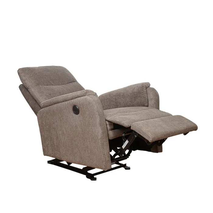 Sofá Reclinable Elétrico 1 Cuerpo Tela Natural-beige Homero Beige en Beige - Sillones y sofás, Uruguay | Divino, vista 4