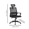 Silla De Escritorio Con Soporte Lumbar Y Apoya Cabeza Negro en Negro - Escritorios y sillas de escritorio, Uruguay | Unilux, vista 7 de 7