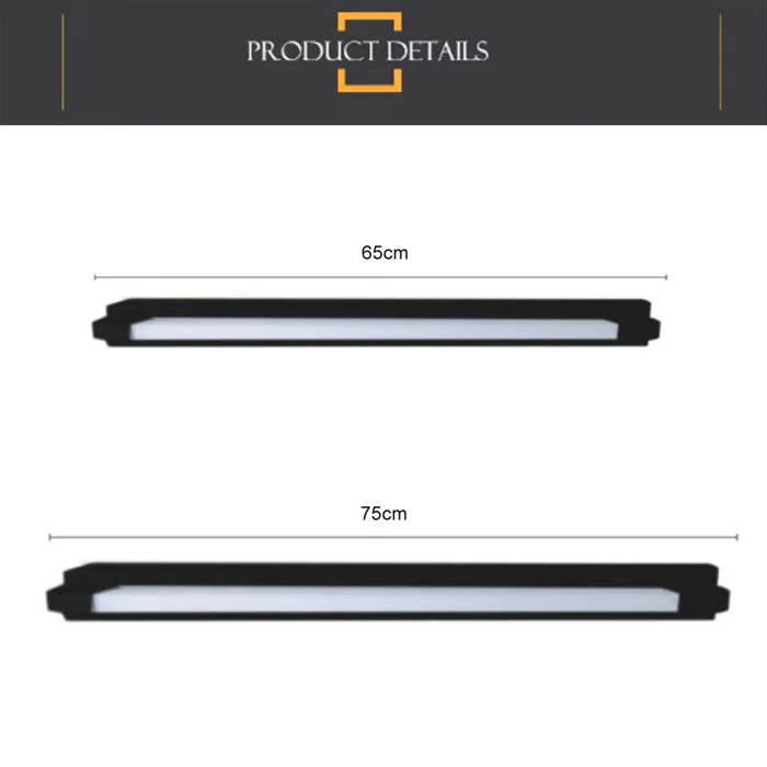Luminaria de pared LED barra 65cm Negro en Negro - Iluminación, Uruguay | Decotech, vista 5
