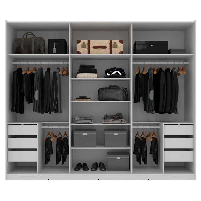 Placard Ropero 3 Puertas Mdf Blanco Venetto en Blanco - Roperos y placares, Uruguay | Divino, vista 4