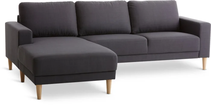 Sofá EGENSE chaise longue tela gris osc en Gris - Sillones y sofás, Uruguay | JYSK, vista 2