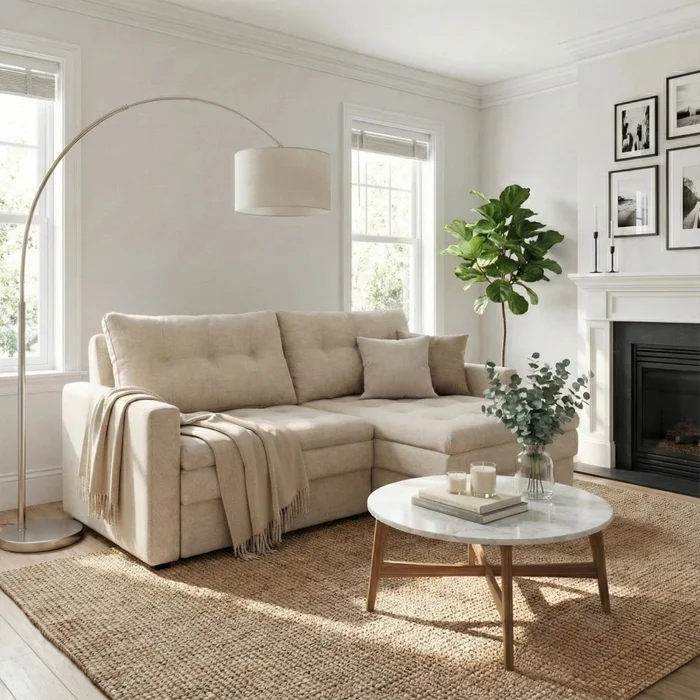 Sillón Cama Twin 3 Cuerpos - Extensible - Beige en Beige - Sillones y sofás, Uruguay | Ecowood, vista 2