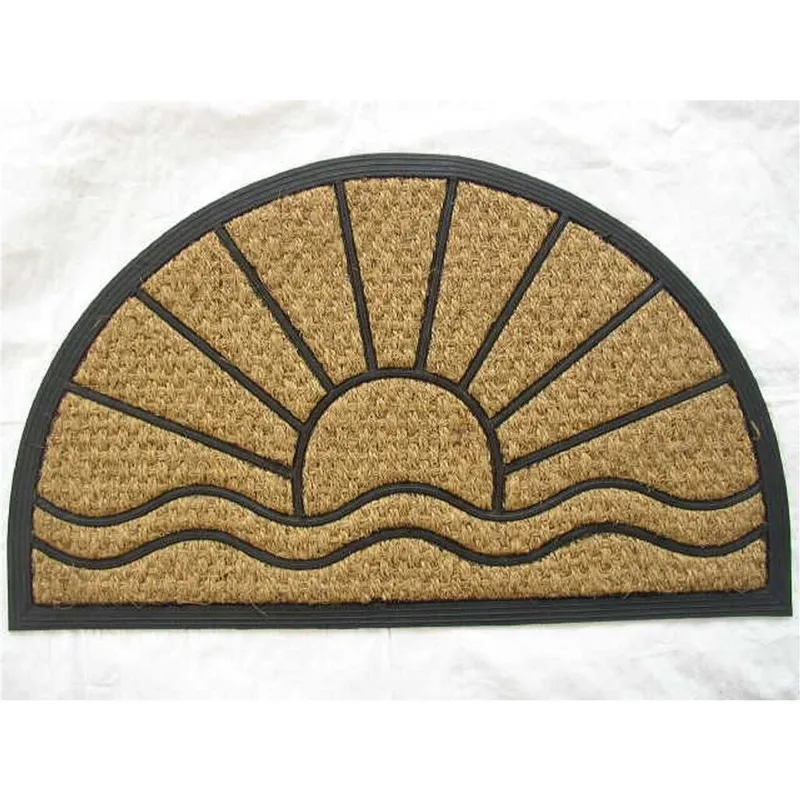 FELPUDO COCO/GOMA SEMICIRCULO 40x60CM H.1CM SOL en Marrón - Textiles, Uruguay | Decohogar