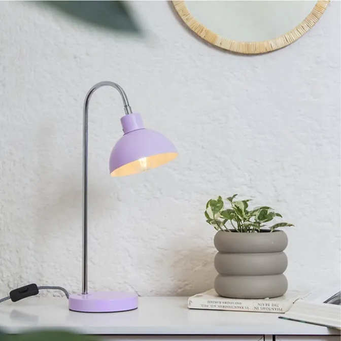 Lámpara de Escritorio Portátil Kalo - Metal lila o salmón,  Diseño Moderno en Salmón - Lámparas de mesa, Uruguay | Bascuhouse