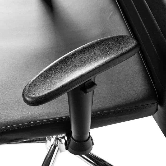 Asiento De Oficina Pu-y-metal Negro Hy-537 en Negro - Sillas de escritorio, Uruguay | Divino, vista 4