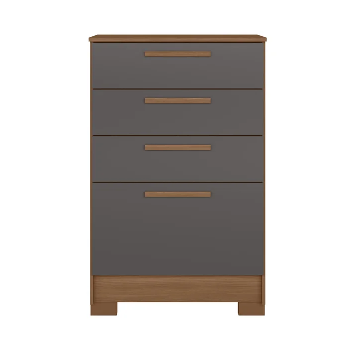 Comoda 4 Cajones Alta Con Patas 100% Mdp en JATOBA GRAFITO - Cómodas, Uruguay | Soy Hogar, vista 3