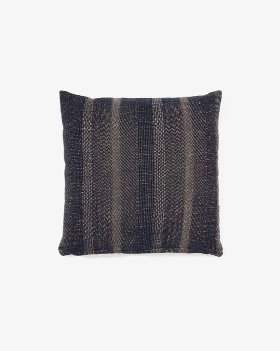 Almohadón Sunta de algodón, rayas azul oscuro 50 x 50 cm en Azul - Textiles, Uruguay | Kavehome