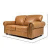Sofá Elite - Cuero Natural - 2 cuerpos - A fabricar en Marrón - Sillones y sofás, Uruguay | NYR, vista 4 de 4