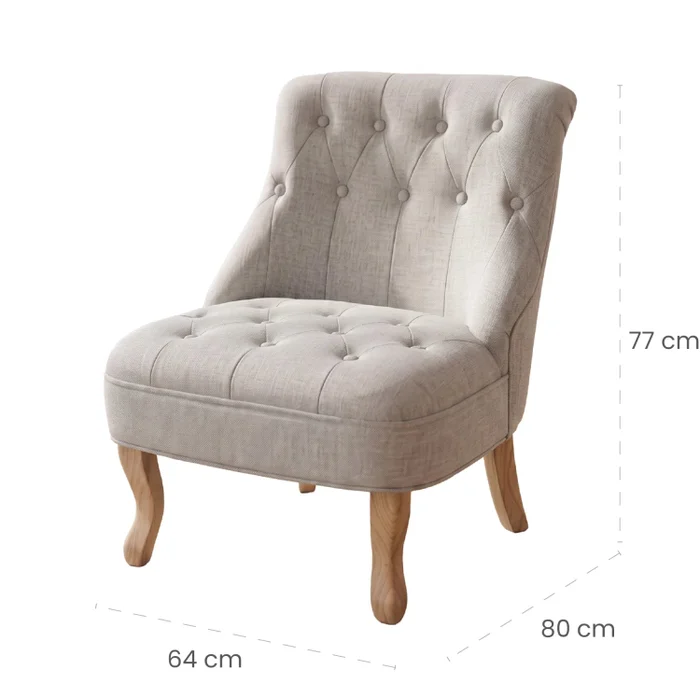 Butaca Poltrona Sillón Balbi Plus - Beige en Beige - Sillones y sofás, Uruguay | Ecowood, vista 3