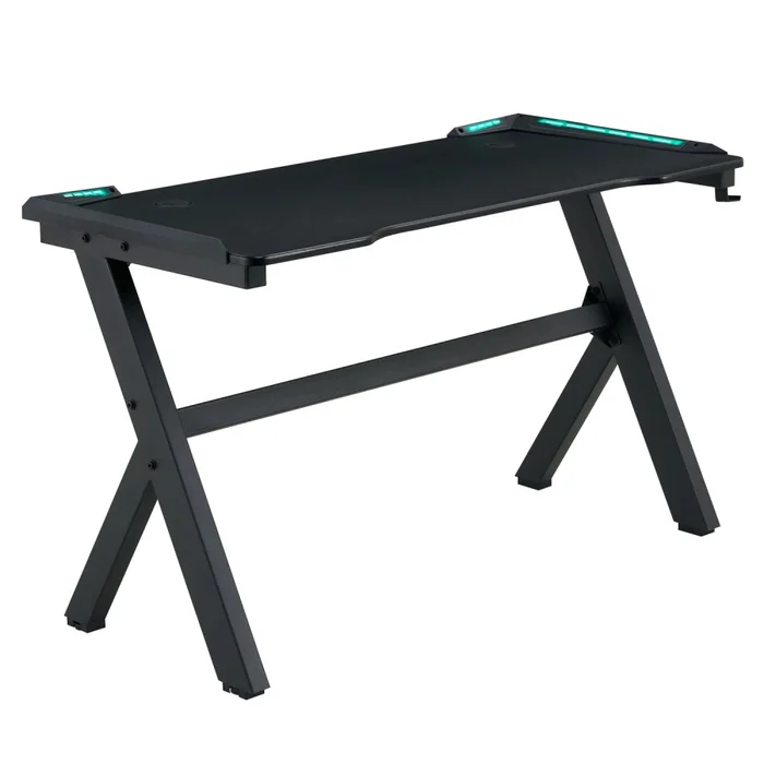ESCRITORIO GAMER MDF Y METAL NEGRO LED - Escritorios y sillas de escritorio, Uruguay | Alfa Ventas, vista 2