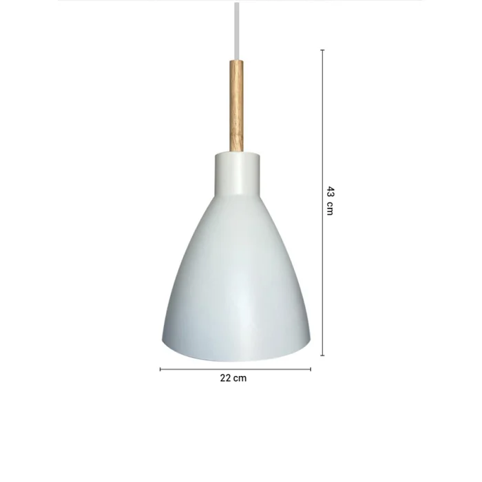 Lámpara Colgante Nórdica Blanca en Blanco - Lámparas colgantes, Uruguay | Serlux, vista 5