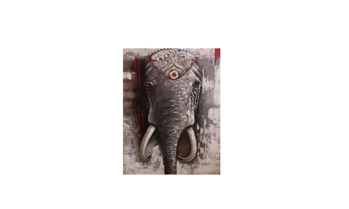 Oleo Decorativo Elefante India Grande en Oleo Decorativo Elefante India Grande - Decoración de pared, Uruguay | Finkel