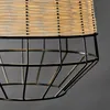 Colgante rattan color natural y reja negra 40cm en Multicolor - Lámparas colgantes, Uruguay | Iluminica, vista 4 de 6